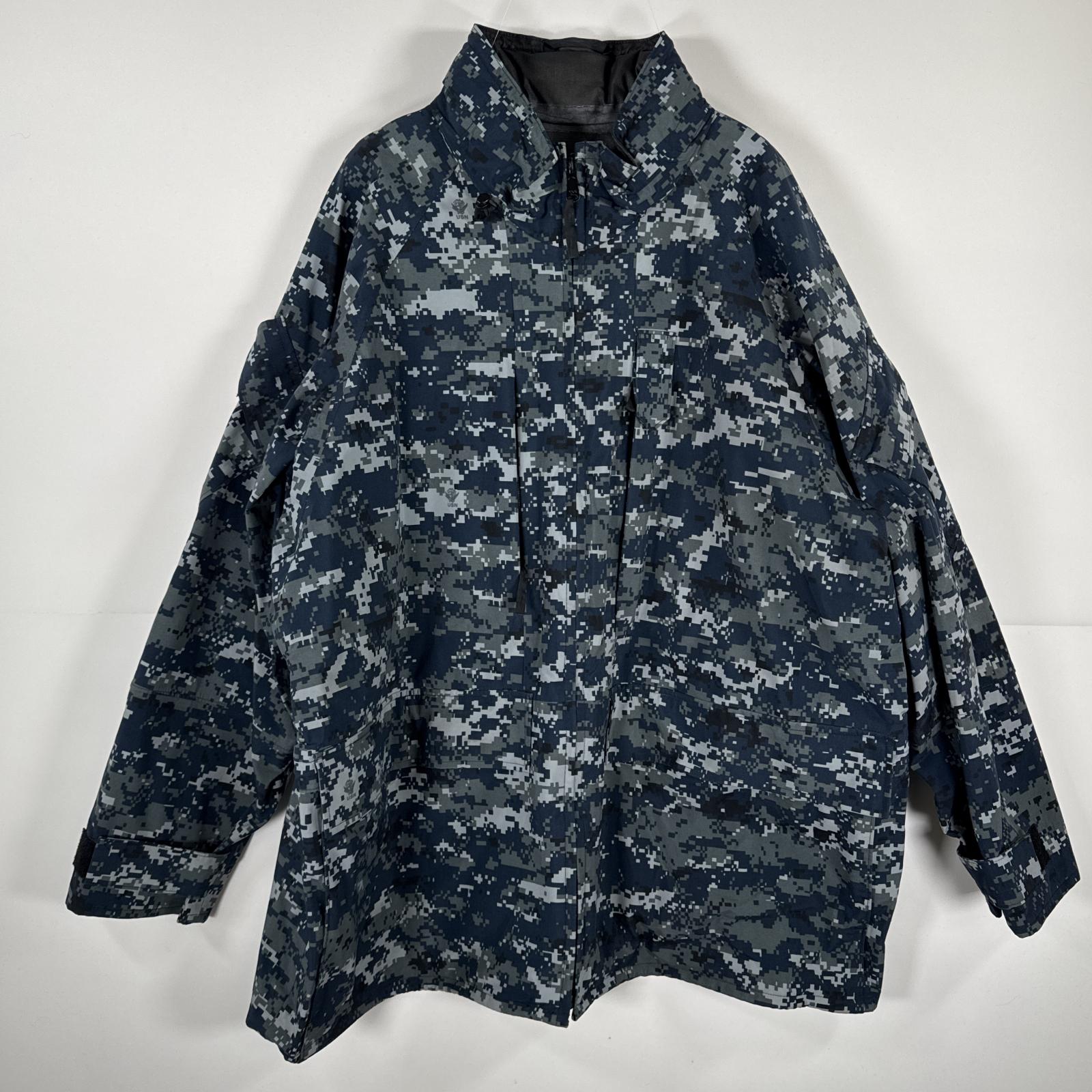 古着 ミリタリージャケット ECWCS GORE-TEX デジカモ 米軍 実物 ゴアテックスパーカー 大きいサイズ XXlarge long ネイビー メンズ 11,550円
