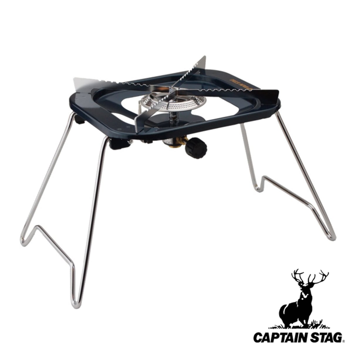 コンロ 大型 五徳 ガスバーナーコンロ 収納バッグ付 キャプテンスタッグ 調理用品 アウトドア CAPTAIN STAG ガスコンロ ボンベ BBQ