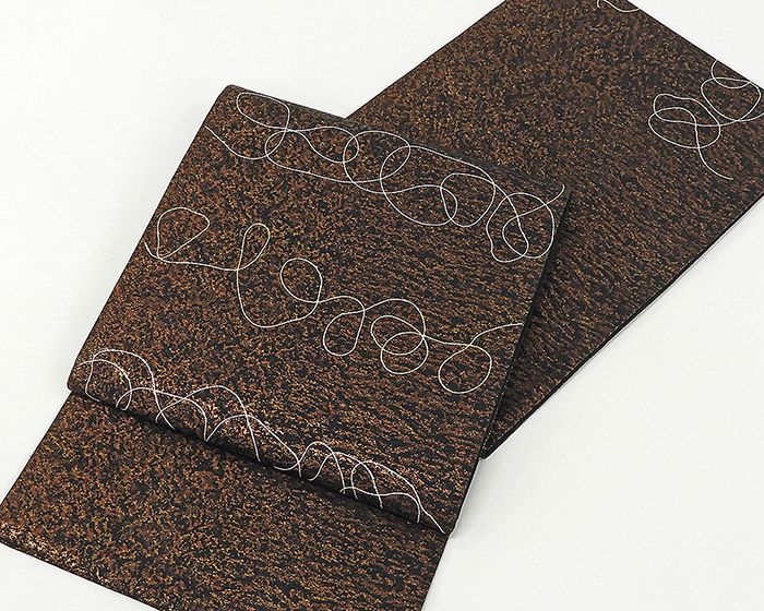 袋帯 新品仕立済 正絹 西陣 大光謹製 幾何模様 袋帯 和紙の帯 新品 仕立て上がり