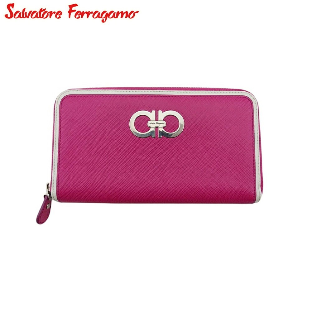 サルヴァトーレ フェラガモ 長財布 ラウンドファスナー 財布 レディース ガンチーニ Salvatore Ferragamo 中古