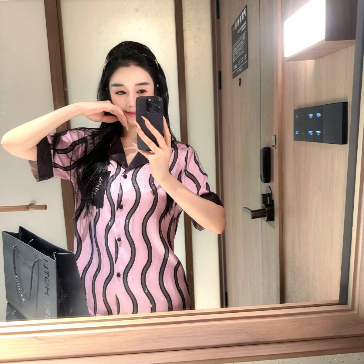 [パープルリズム陵峰] パジャマ 女性用 ゆったり 韓国風 スイートホーム服セット