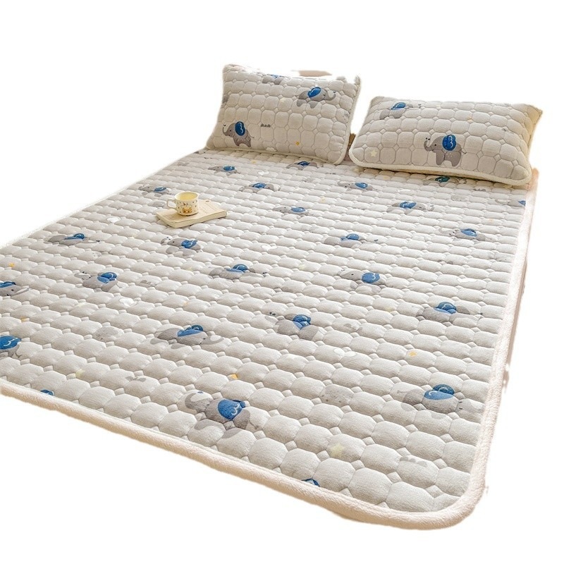 マットレス パッド フランネル 厚手 家庭用 学生用 シングル 冬用 ブランケット