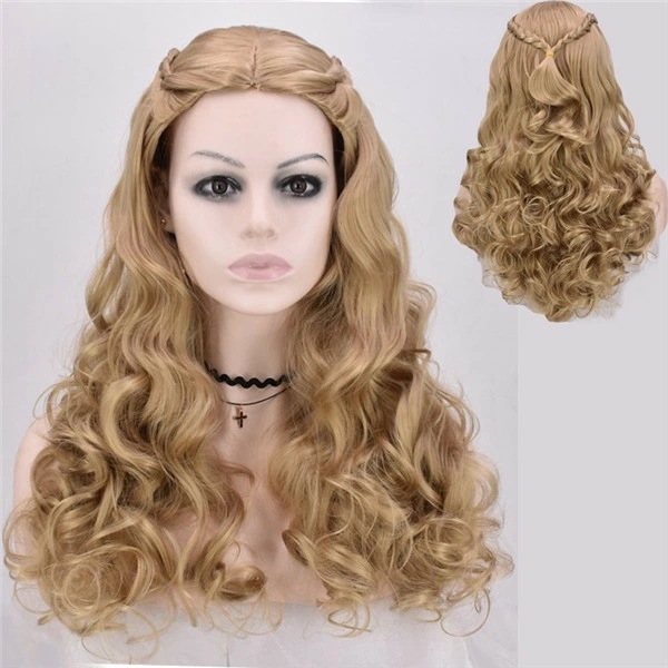 【フリーサイズ】中世の貴族風 かつら ロン毛 お姫様 ヨーロッパ フランス 貴族 王族 宮廷 女性用 巻き毛 フルウィッグ コスプレ ウィッグ 耐熱 ウィッグ 演出 現代劇演出 コスチューム dp19