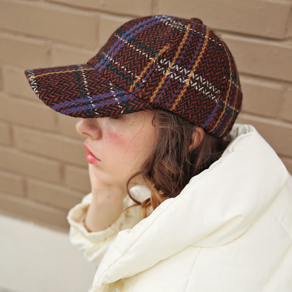 Evans タータンボールキャップ_バーガンディー