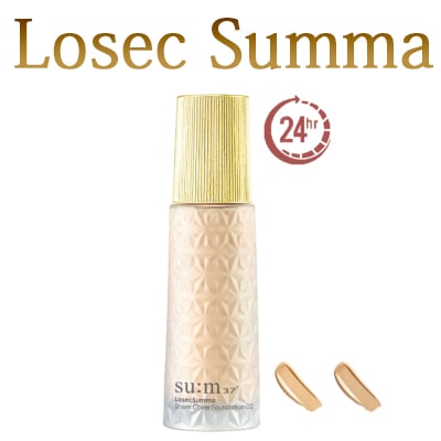 [LG生活健康]SU:M37ºロシークスムシアカバーファンデーション/LOSEC SUMMA SHEER COVER FOUNDATION/無欠点 /セミグロー/后/O HUI