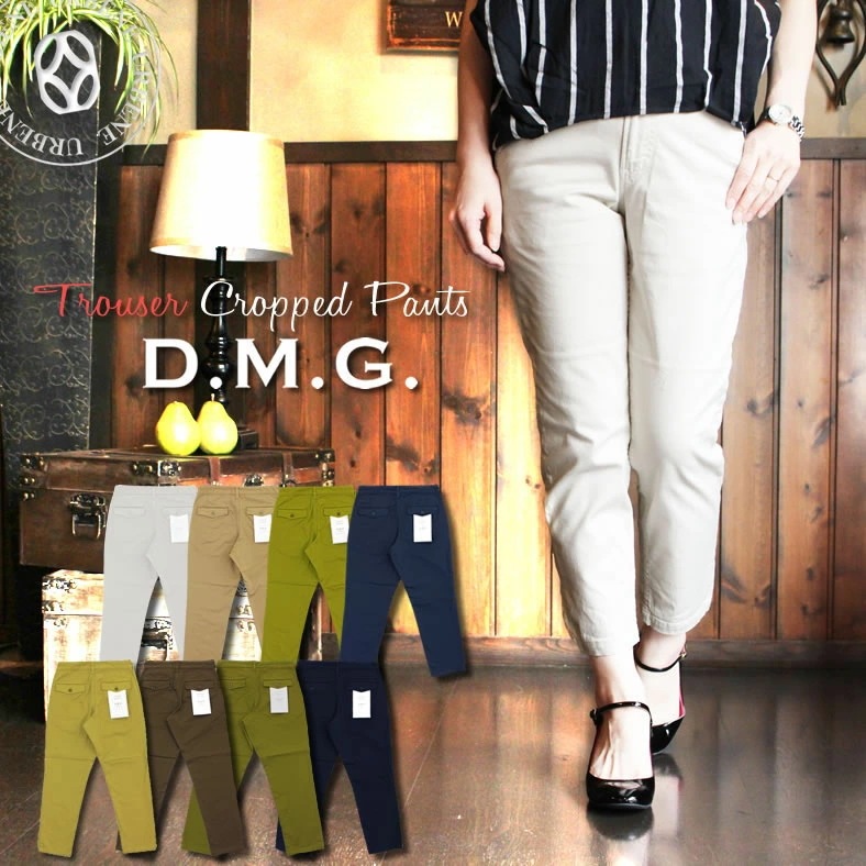 トラウザーパンツ パンツ ストレッチ テーパードパンツ レディース ロングパンツ サージステレッチ ディーエムジー アーベン