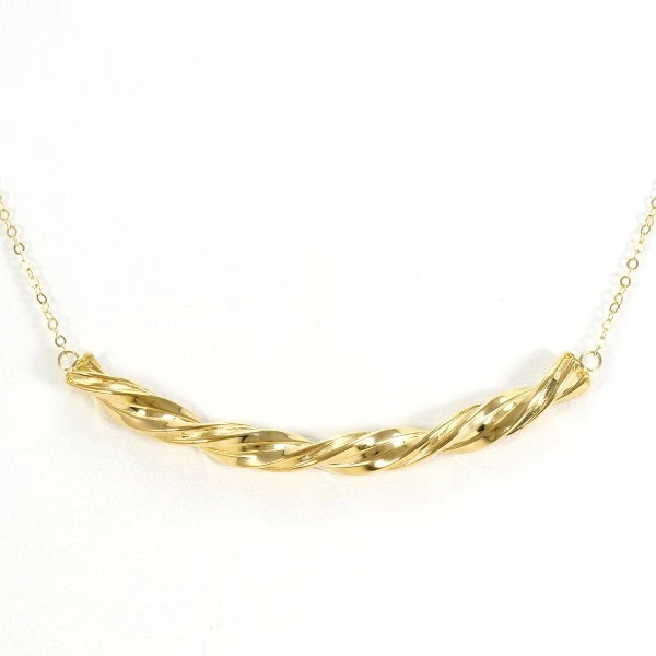 K18 18金 YG イエローゴールド ネックレス 総重量約2.3g 約45cm ジュエリー 中古