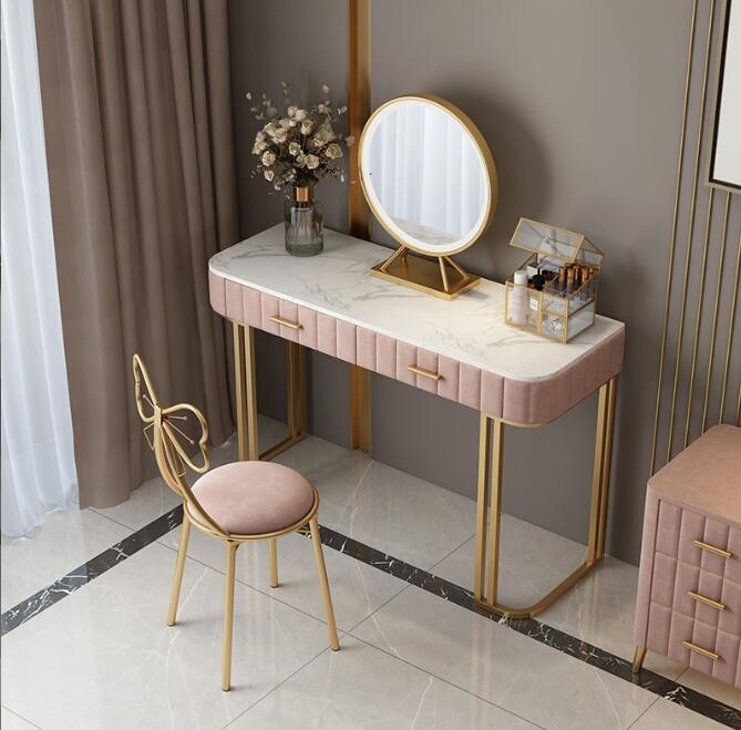 大理石ドレッサーテーブル寝室化粧台現代大理石小型化粧台テーブル　シンプルなアイデア化粧台ミニ鏡台