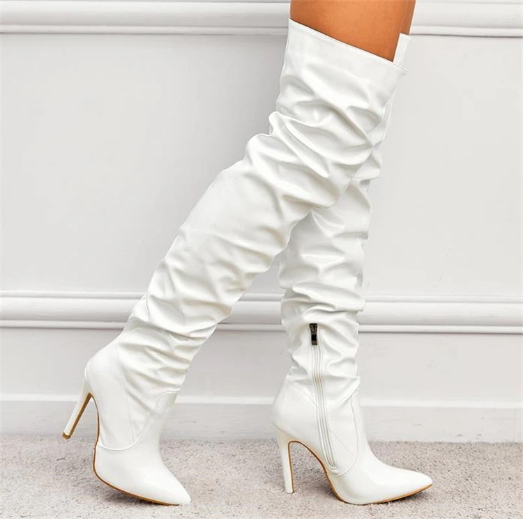 激安セール ロングブーツ ピンヒール 快適である 大人気 秋冬 やせ足 気質 弾力 シューズ トレンド 高筒 高ヒール