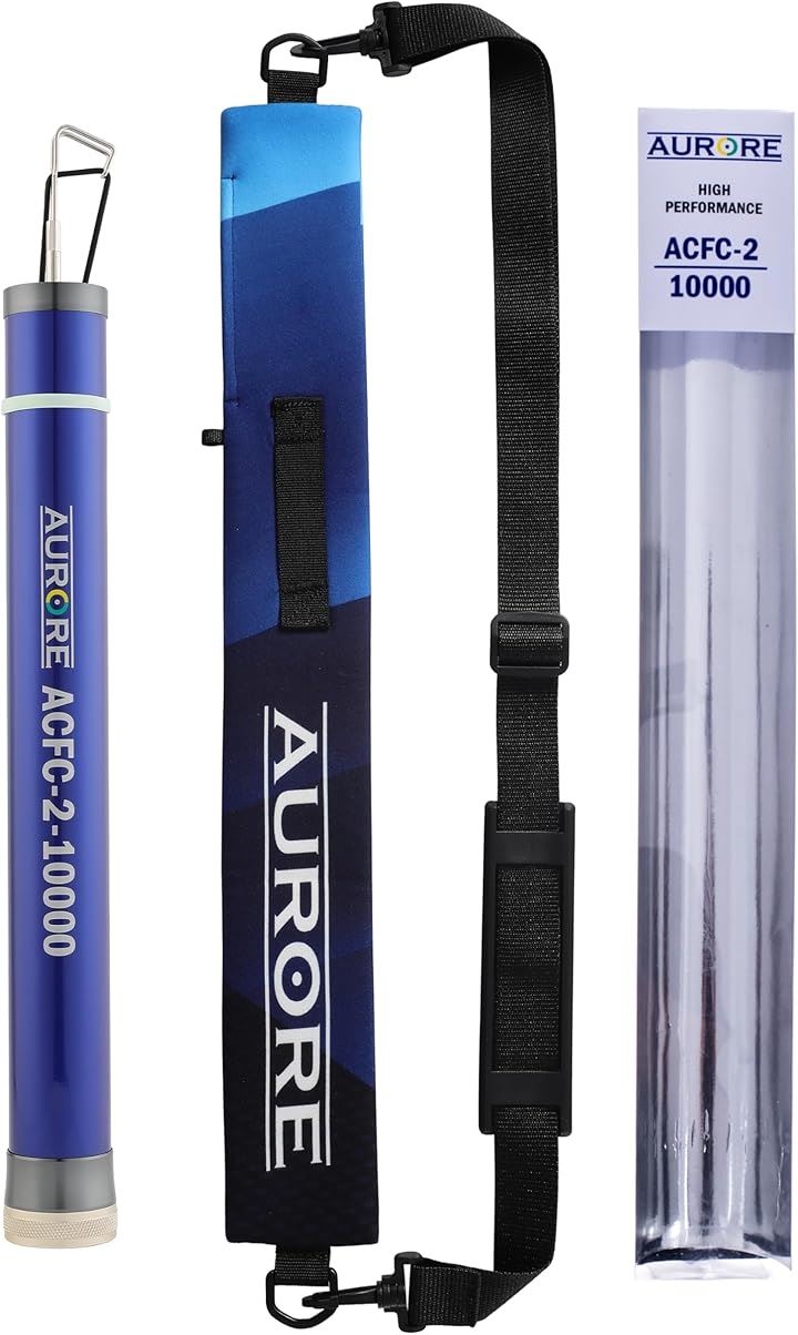 ケーブル索引具- 通線工具 伸長10m 伸縮 引っ掛け棒 配線竿 電工竿 内層日本製カーボン採用 手元竿GFRP製 点検口 天井裏 OAフロア 先端蓄光タイプ(青, 伸長：10m)