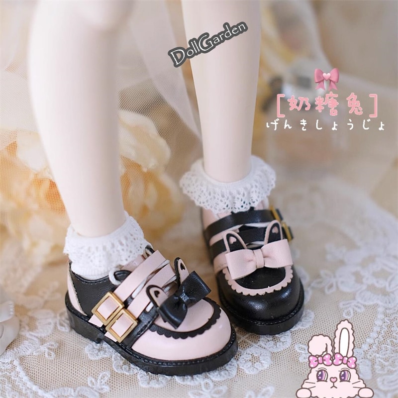 BJD ドールシューズ 人形靴 1/4ドール靴 1/6ドール靴 可愛い兎 MSD/MDD/幼SD/kumakoサイズ球体関節人形用