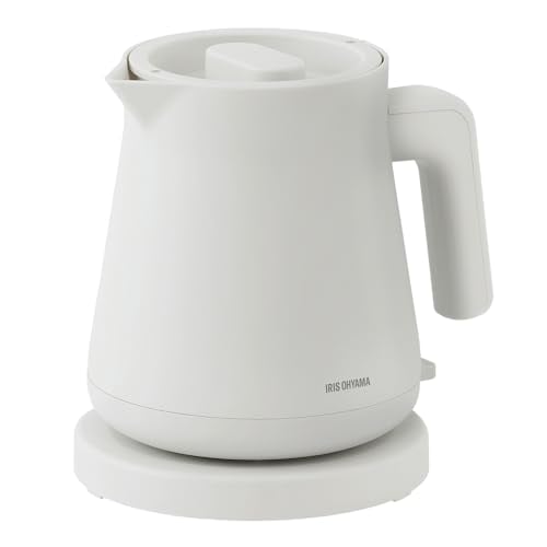 色：ホワイト 【転倒湯漏れ防止】アイリスオーヤマ 電気ケトル 800ml 1250W スピード沸騰