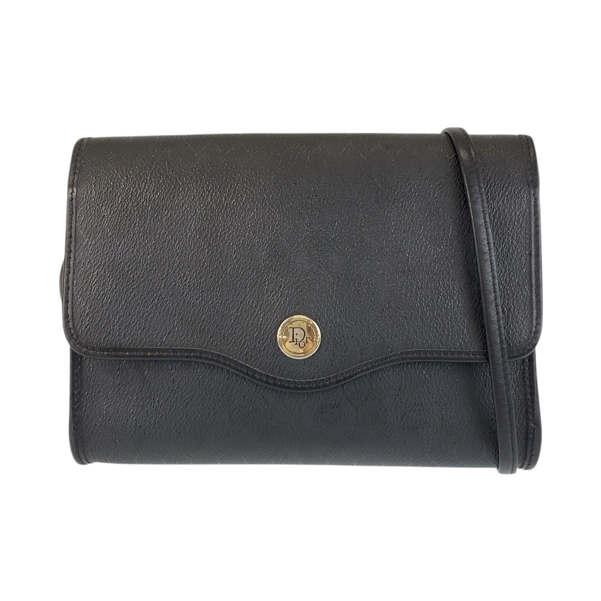 美品 ヴィンテージ ハニカム ブラック 黒 ゴールド金具 PVC/レザー ショルダーバッグ レディース 501774