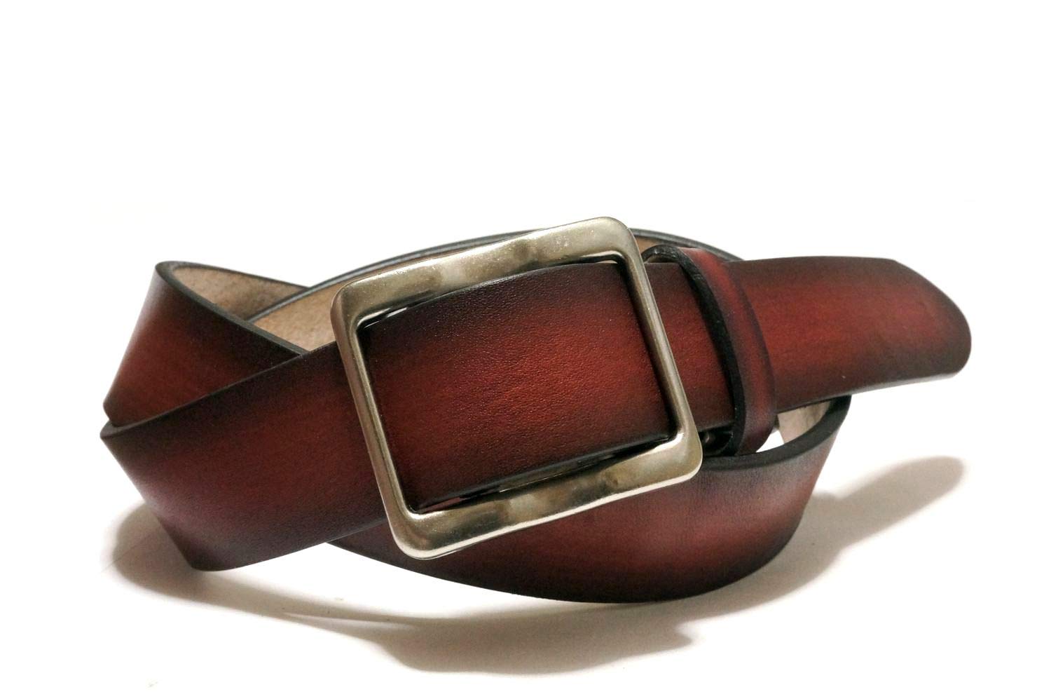 [TOCHIGI LEATHER(とちぎ革)] ベルト 栃木レザー スライダーバックル メンズ カジュアル グラデーション仕様 こだわりの 天然皮革仕様 ぬめ革 牛革 日本製