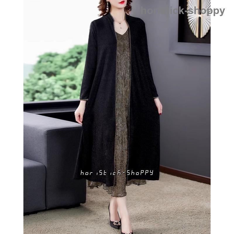 セットアップ ワンピース アンサンブル レディース パーティードレス 結婚式 お呼ばれドレス 60代 50代 40代 カーディガン 大きいサイズ 3L