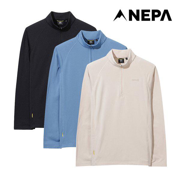 男性パスファインダー ポーラテック パワーグリッド ジップアップ Tシャツ 7L75422