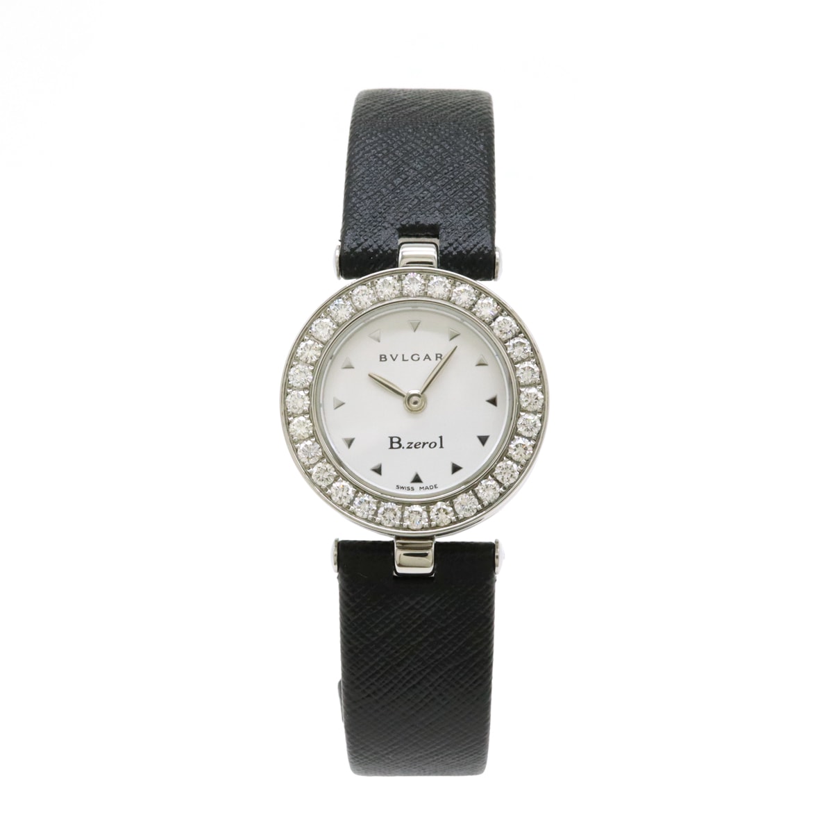 B.zero1 B-zero1 ビーゼロワン ブラック文字盤 ベゼルダイヤ Mサイズ レディース QZ クォーツ 腕時計 BZ22
