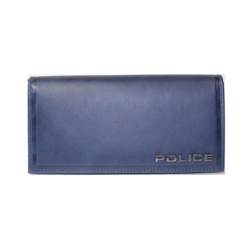 POLICE ポリス EDGE 長財布 ラウンドファスナー 本革 ネイビー PA-58001-50 メンズ ブランド財布