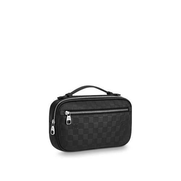 ルイヴィトン LOUIS VUITTON バッグ バック セカンドバッグ ブラック シルバー ダミエ アンフィニ レザー