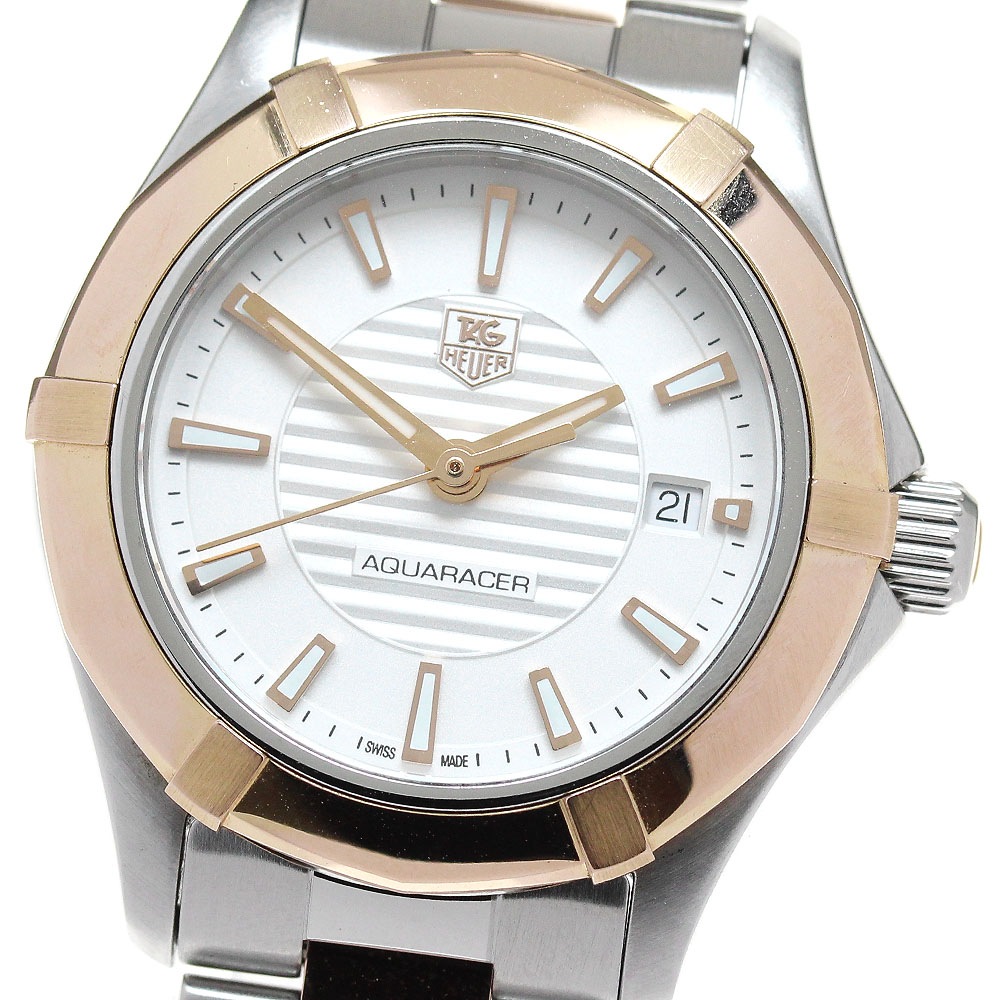 タグホイヤー TAG HEUER WAP1450 アクアレーサー デイト クォーツ レディース 良品 保証書付き_841618【中古】