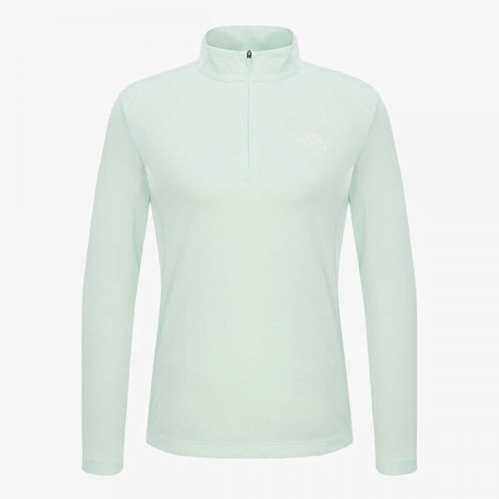 [ノースフェイス公式] NT7LR32C ウィメンズビースティーロングスリーブジップTシャツ_ミント