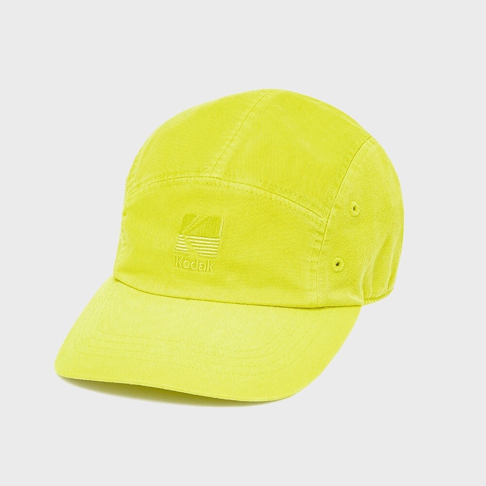 コダックアパレル デニム ロゴ キャンプキャップ YELLOW
