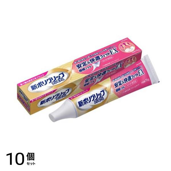 新ポリグリッププレミアム 安定&快適フィットEX 70g 10個セット