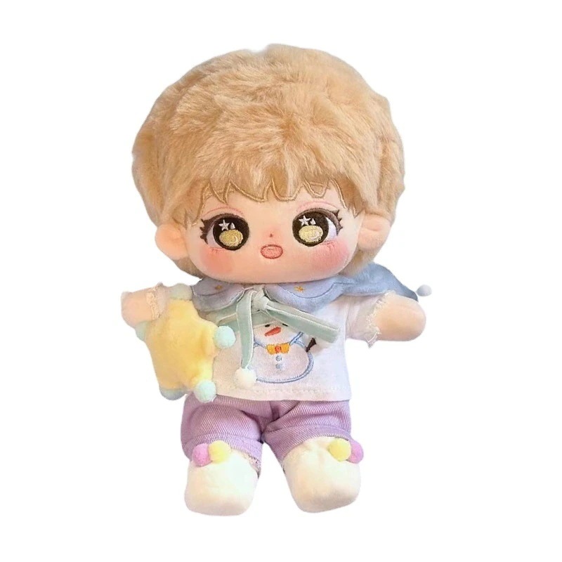 星の目 かわいい男の子 15cm ぬいぐるみ 20cm 本体 無属性 着せ替え人形 日常服人形 韓国ファッション アイドル ぬいぐるみ用 ドールウェア ぬいぐるみ 20cm 服 靴 洋服