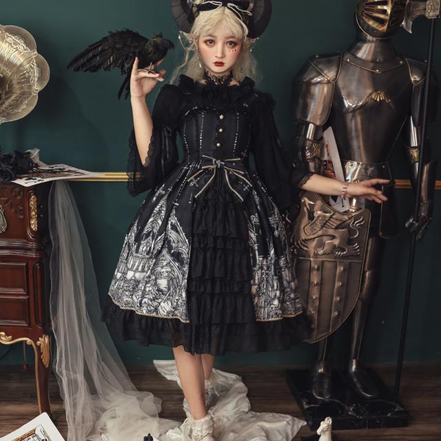 2025年新作店長おすすめ！大ヒット ロリータ禁断の10代の女の子のスリングドレスかわいいかわいいyangqi前立てロリータスカート春秋 8,638円