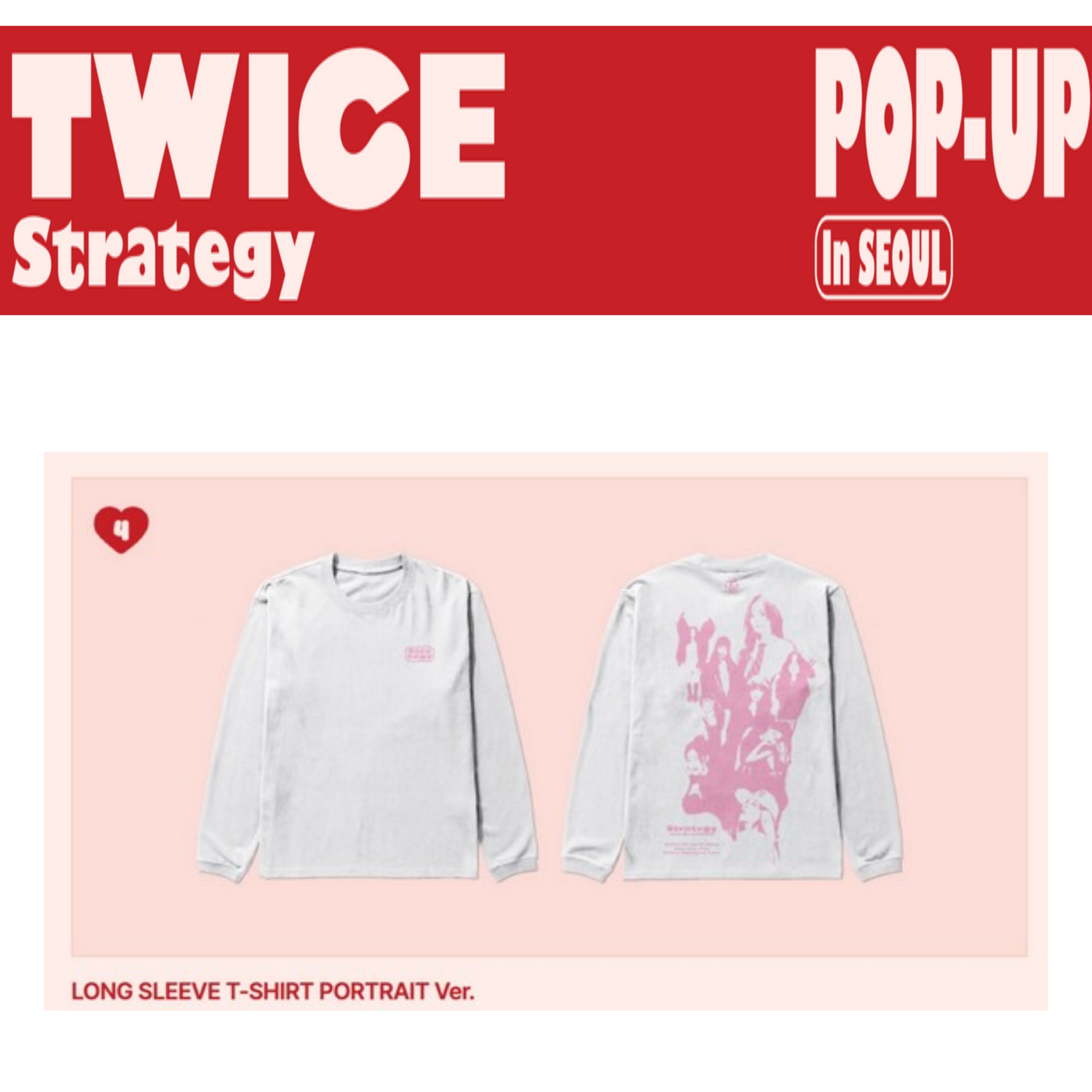 TWICE STRATEGY POPUP ロングスリーブ Tシャツ 韓国限定