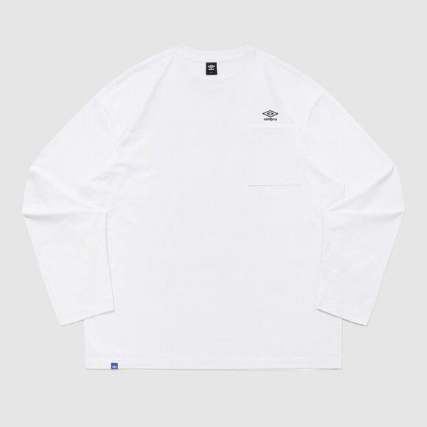 ポケットコットン長袖Tシャツ WHITE UR121CRL11 WHT0
