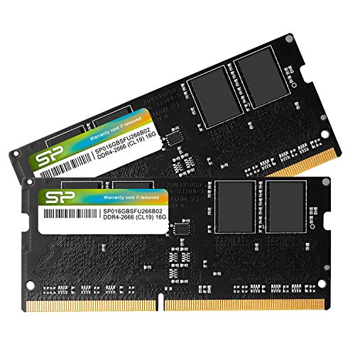シリコンパワー ノートPC用メモリ DDR4-2666(PC4-21300) 16GB2枚 260Pin 1.2V CL19 Mac対応 SP032GBSFU266B22
