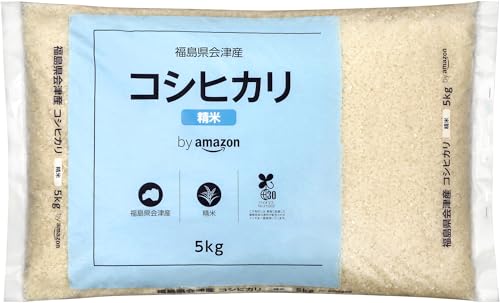 by Amazon 令和6年産 会津産 精米 コシヒカリ 5kg 令和6年産