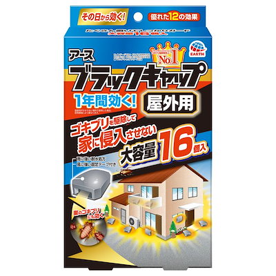 他サイト： アース ブラックキャップ 屋外用 16個入の商品画像