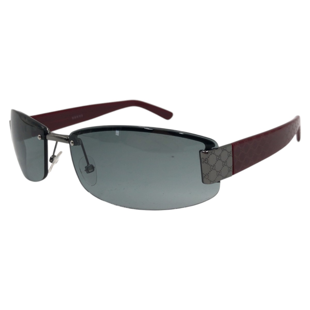 美品 GG柄 ワインレッド ブラック 黒 シルバー プラスチック GG 1799/N/S RFYZR 6015 125 サングラス メンズ 409908