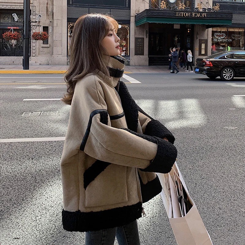 フリースで決まり 韓版 ゆったり女性毛皮一体ですのコート今のダウンジャケットLFZ3091754 5,694円