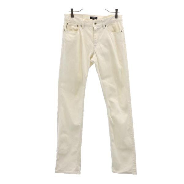バーバリーブラックレーベル 三陽商会 ストレートデニムパンツ 76 白 BURBERRY BLACK LABEL ジーパン ストレッチ メンズ