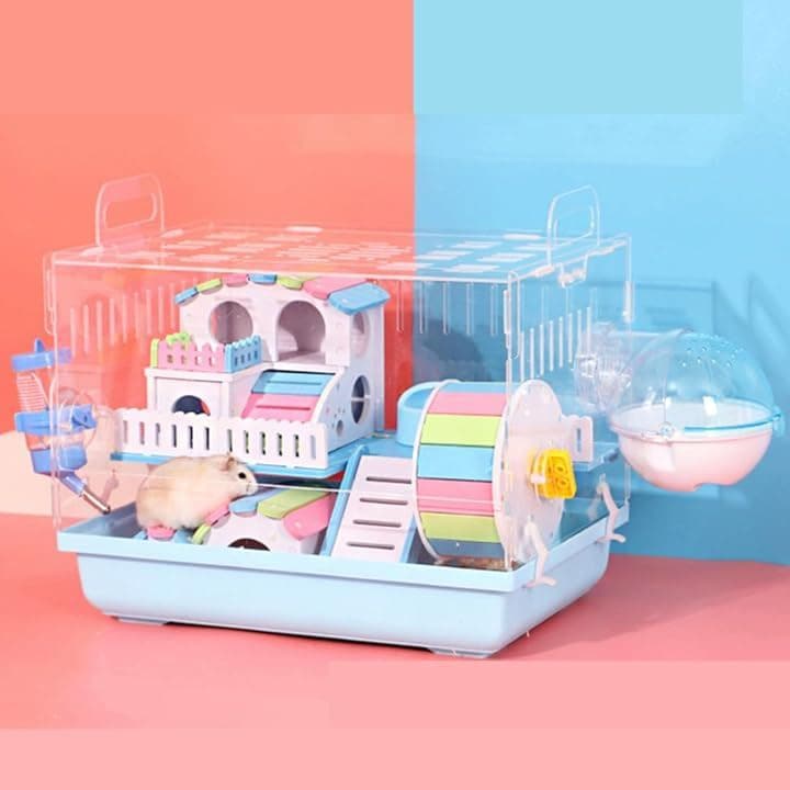 アクリルケージ ハムスターケージ 小動物 ハリネズミ ゴールデンハムスター(青H) 6,160円