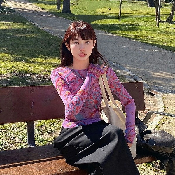 トップス カットソー Tシャツ 薄手 クルーネック ラウンドネック レディース