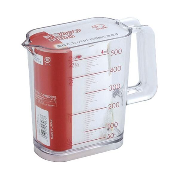 （まとめ） 和平フレイズジー/クック 計量カップ 500ml シルバーローズ GC-261 1個 [x5セット]