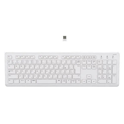 ナカバヤシ FKB-R249W 無線静音フルキーボード メンブレン 日本語109キー Windows対応 ホワイト 5,149円