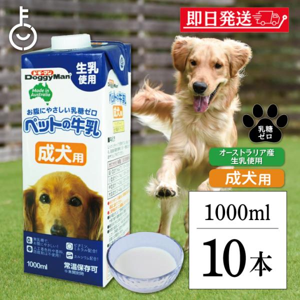 ドギーマンハヤシ ペットの牛乳 成犬用 1000ml 10個 doggyman ドギーマン わんちゃん