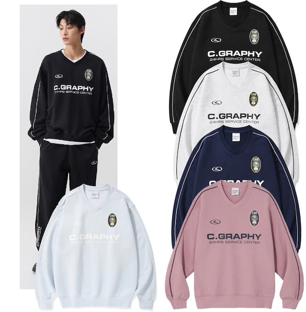 SET UP対応] 24H Track V-neck Sweatshirt（スウェット