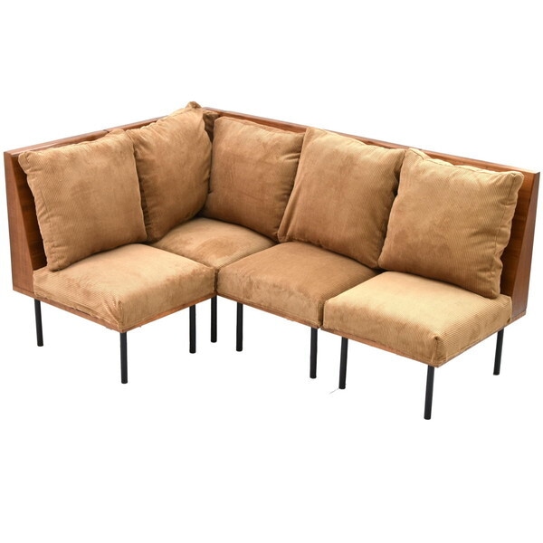 B.Bファニシング IFSE0325COBRN コーデュロイブラウン infinite 三人掛けL型ソファー(300×3+301+303×4+304+307×4+309) メーカー直送