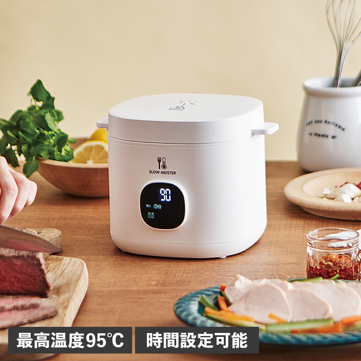低温調理器 低温調理機 スロークッカー スローマイスター 温度調節 タイマー機能 低温加熱 ALC-750