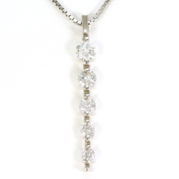 PT900 プラチナ PT850 ネックレス ダイヤ 1.00 鑑別書 ジュエリー 中古