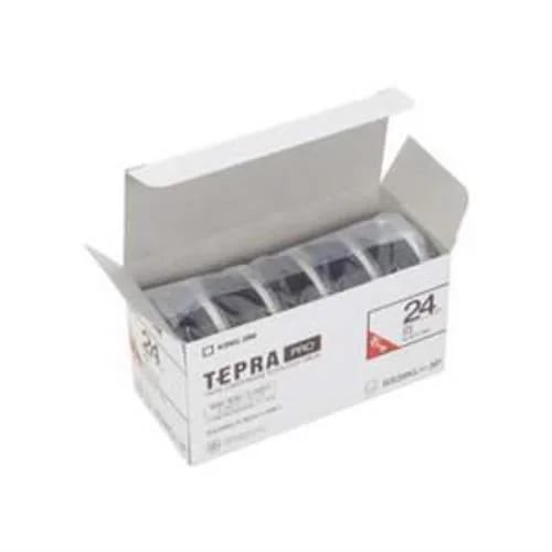 キングジム SS24KL-5P テプラPROテープカートリッジ エコパック 白ラベルロングタイプ 24mm 5個入り