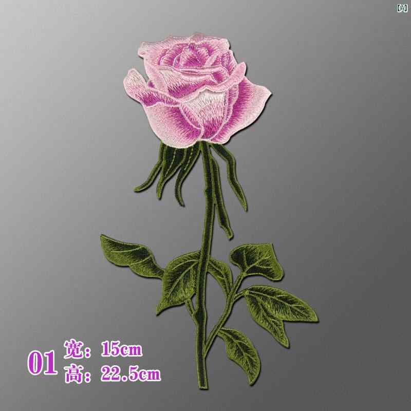 ワッペン バラ 花 布 パッチ 衣類 大型 頑丈 レース 刺繍 ピース DIY 装飾 チャイナ ドレス 手縫い 必要 す アップリケ