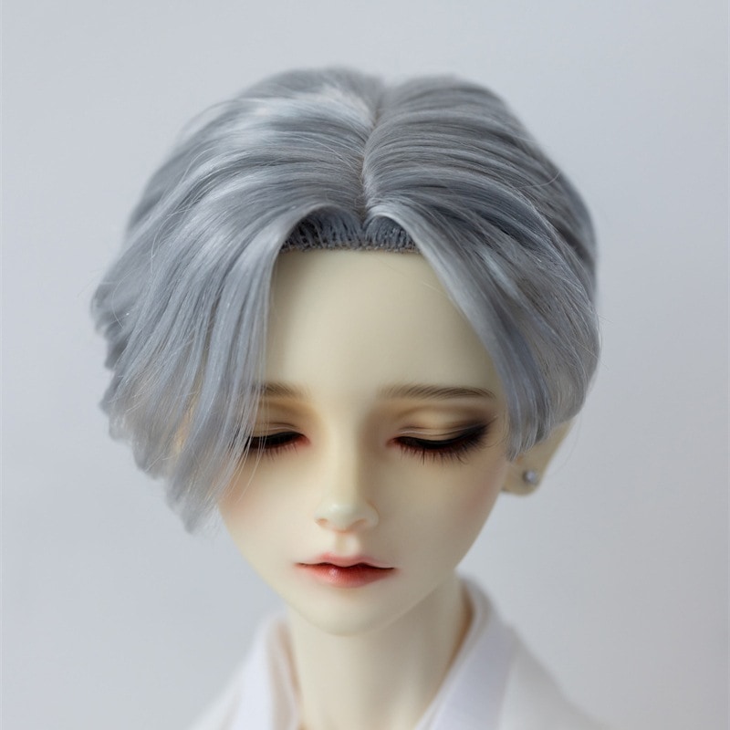 BJDドール用ウィッグ アレンジ ショート センターパート SDサイズ人形用 頭囲22-24cm