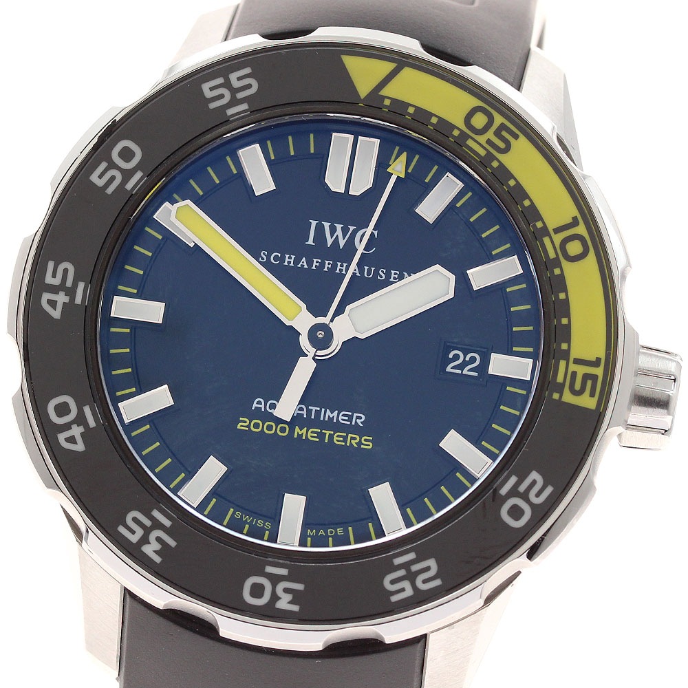 ベルト訳あり IWC IWC SCHAFFHAUSEN IW356810 アクアタイマー 2000 デイト 自動巻き メンズ 保証書付き_914487【中古】